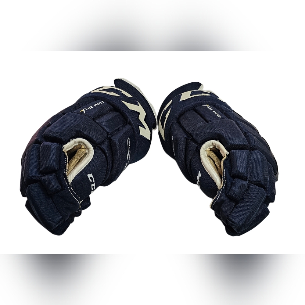 CCM Tacks HG 4R Pro Flexthumb Hockey Gloves Navy Blue 14" Senior 4-Roll Player